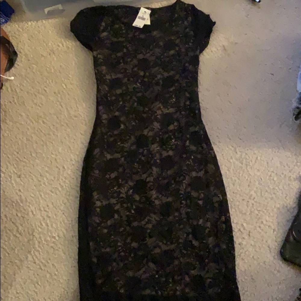 Black lace dress